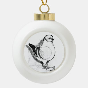 Modena Gazzi Pigeon 1978 Ceramic Ball Christmas Ornament