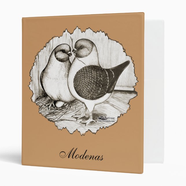 Modena Gazzi Pigeons 3 Ring Binder (Front/Inside)