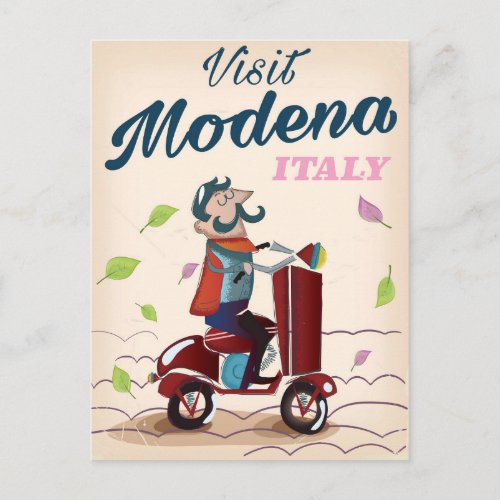 Modena Italy Scooter travel poster Postcard