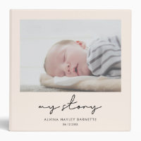 Modenr minimalist My story Baby photo album 3 Ring Binder