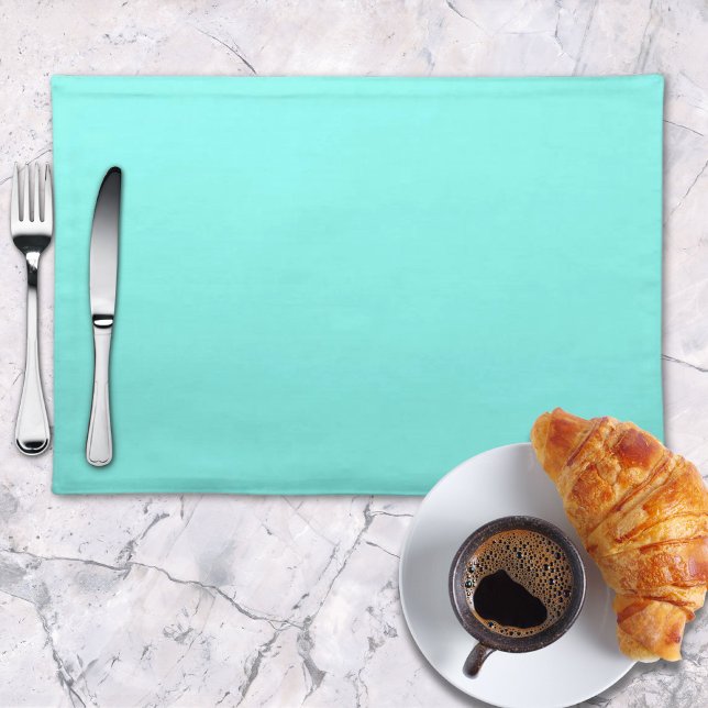 moder chic minimalist monogram turquoise aqua blue cloth placemat (moder chic minimalist monogram turquoise aqua blue cloth placemat)