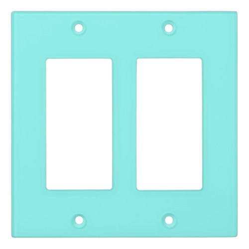 moder chic minimalist monogram turquoise aqua blue light switch cover