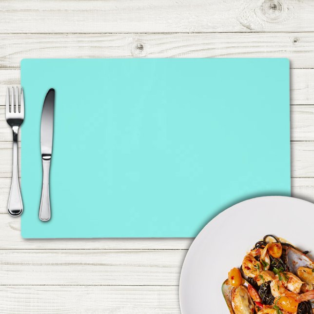 moder chic minimalist monogram turquoise aqua blue placemat (moder chic minimalist monogram turquoise aqua blue placemat)