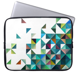 Moder Colorful Geometric Shapes Triangles Pattern Laptop Sleeve
