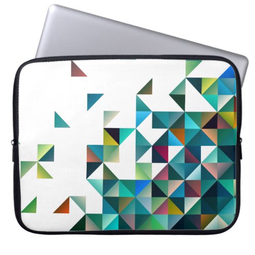Moder Colorful Geometric Shapes Triangles Pattern Laptop Sleeve