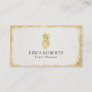 Moder Gold Pineapple Elegant Linen Event Planning Business Card