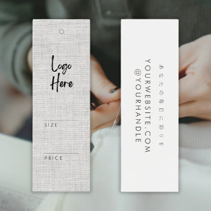 Moder Gray Fabric Logo Price Hang Tag Mini