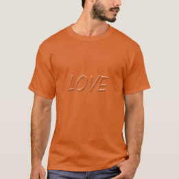 Moderate Black and White Popping Love Word T-Shirt