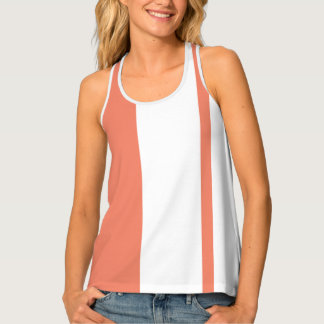 Moderate Black and White Stylized Vertical Bands Tank Top