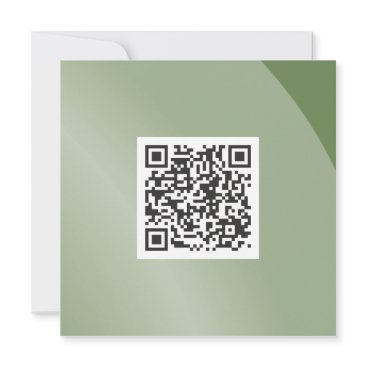 Moderate Green Monochrome Modern Shaded Qr Code Card Moderate Green Monochrome Modern Shaded Qr Code Card