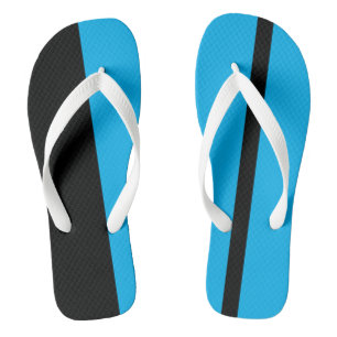 Moderate Light Blue Stylized Vertical Bands Flip Flops