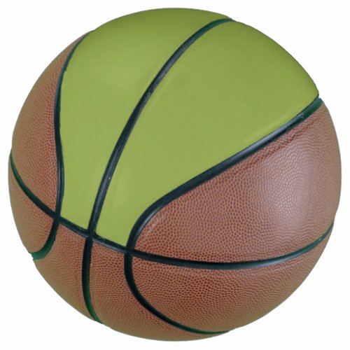 Moderate Lime Green Solid Color Basketball