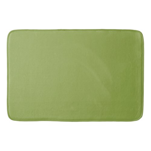 Moderate Lime Green Solid Color Bath Mat