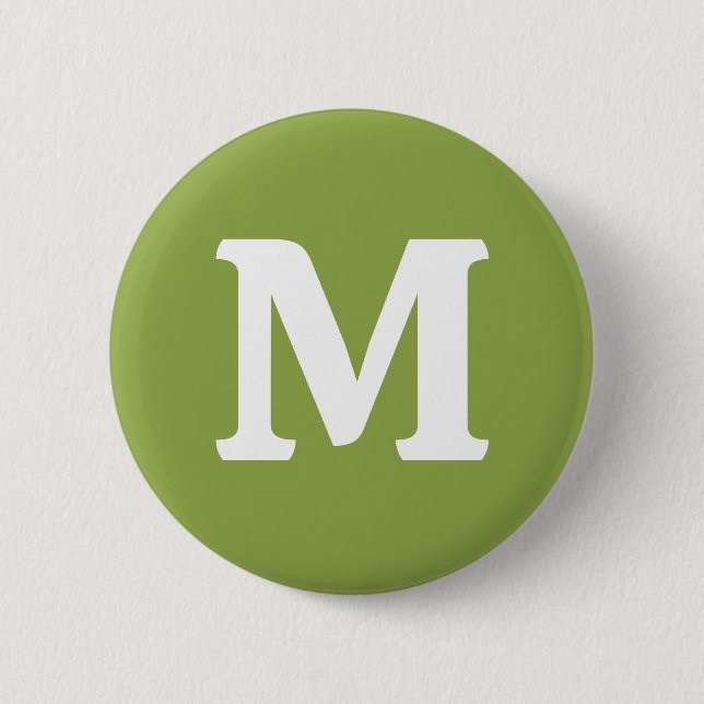 Moderate Lime Green Solid Color Button (Front)