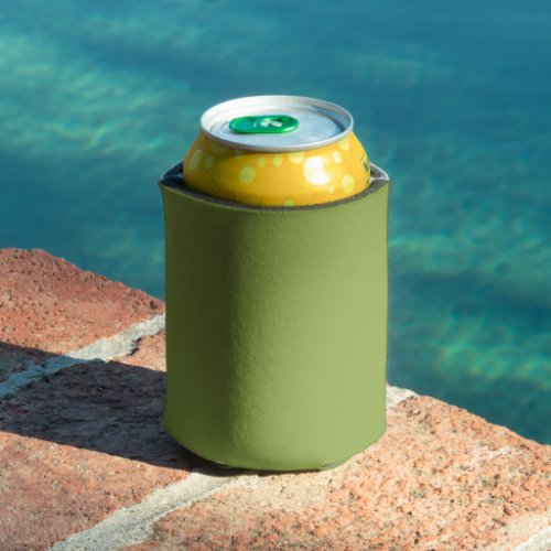 Moderate Lime Green Solid Color Can Cooler