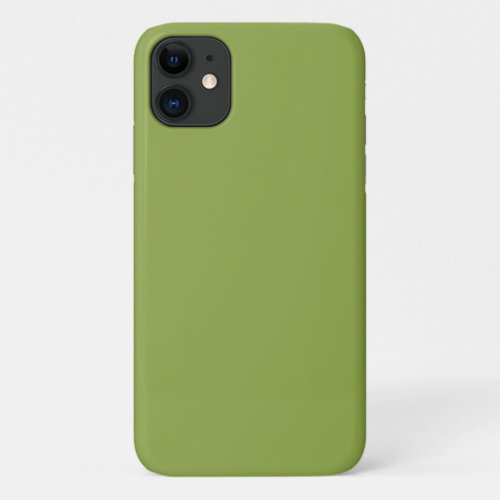 Moderate Lime Green Solid Color iPhone 11 Case
