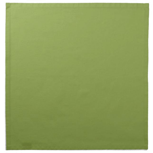 Moderate Lime Green Solid Color Cloth Napkin (Front)