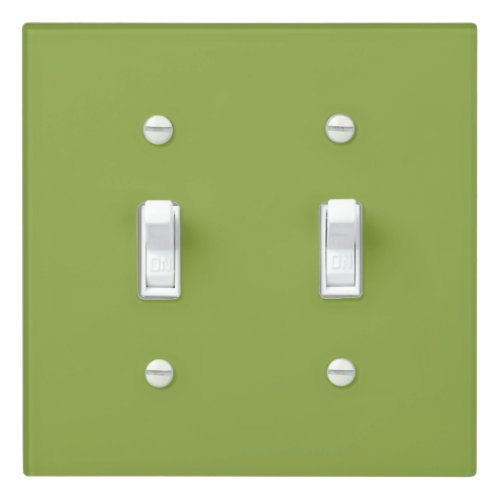 Moderate Lime Green Solid Color Light Switch Cover