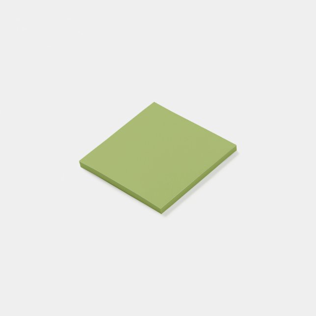 Moderate Lime Green Solid Color Post-it Notes (Angled)
