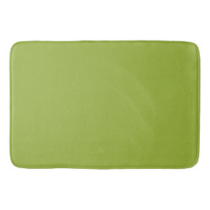 Moderate lime green (solid color) yellow- green Bath Mat