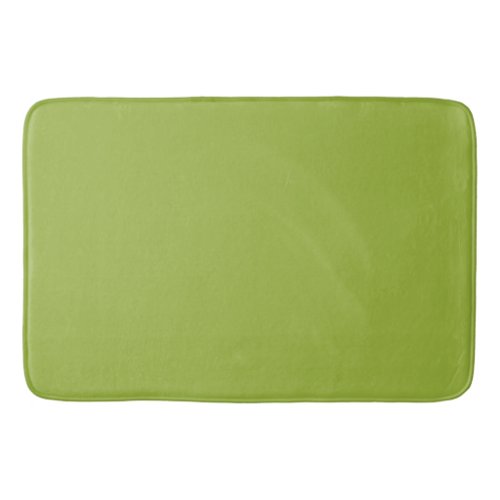  Moderate lime green solid color yellow_ green Bath Mat