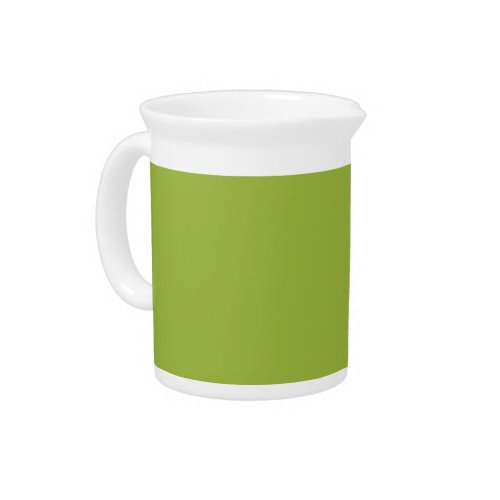  Moderate lime green solid color yellow_ green Beverage Pitcher
