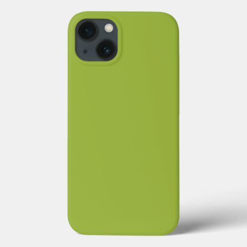 Moderate lime green solid color yellow_ green  iPhone 13 case