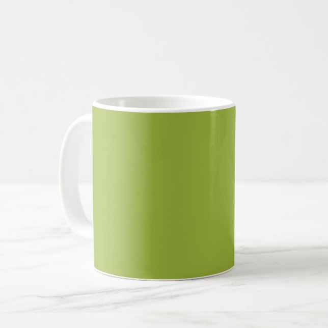  Moderate lime green (solid color) yellow- green Coffee Mug (Front Left)