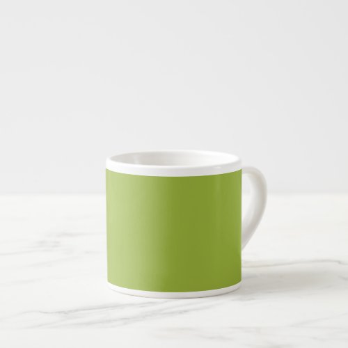  Moderate lime green solid color yellow_ green Espresso Cup