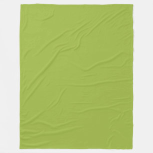 Moderate lime green (solid color) yellow- green Fleece Blanket
