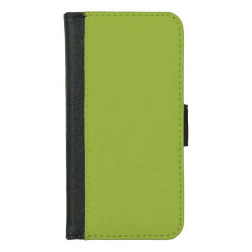  Moderate lime green solid color yellow_ green iPhone 87 Wallet Case