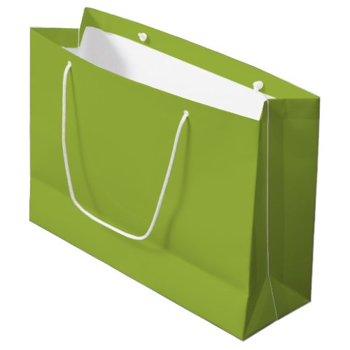 Moderate lime green solid color yellow_ green Large Gift Bag