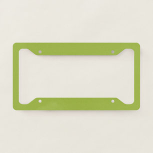 Moderate lime green (solid color) yellow- green License Plate Frame
