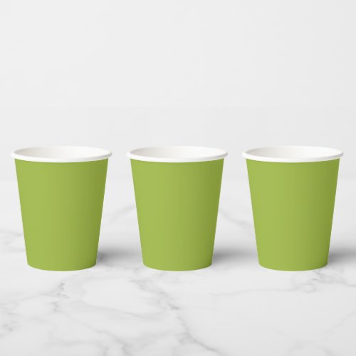  Moderate lime green solid color yellow_ green Paper Cups