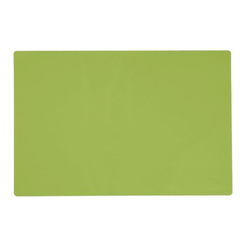  Moderate lime green solid color yellow_ green Placemat