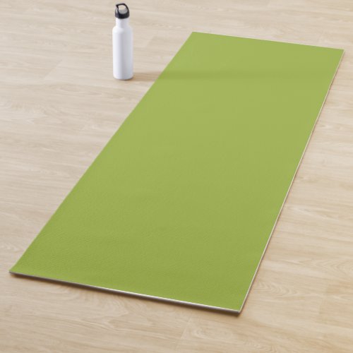   Moderate lime green solid color yellow_ green Yoga Mat