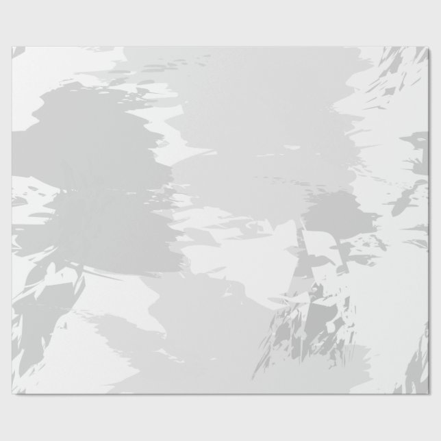 Moderate Monochrome Abstract Stains Wrapping Paper (Seam)
