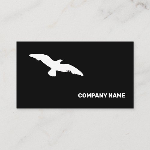 Moderate Monochrome Flat Flying Bird Business Card