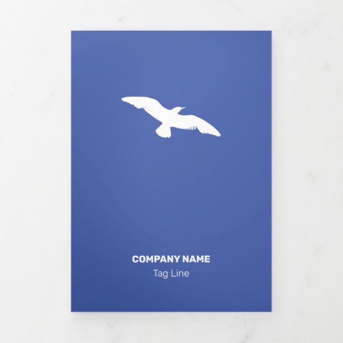 Moderate Monochrome Flat Flying Bird Tri_Fold Card