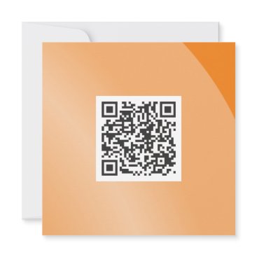Moderate Orange Monochrome Modern Shaded Qr Code Card Moderate Orange Monochrome Modern Shaded Qr Code Card