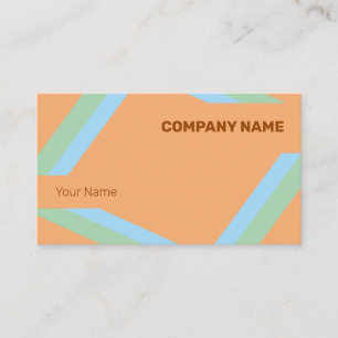 Moderate Pastel Colors Geometric Business Card