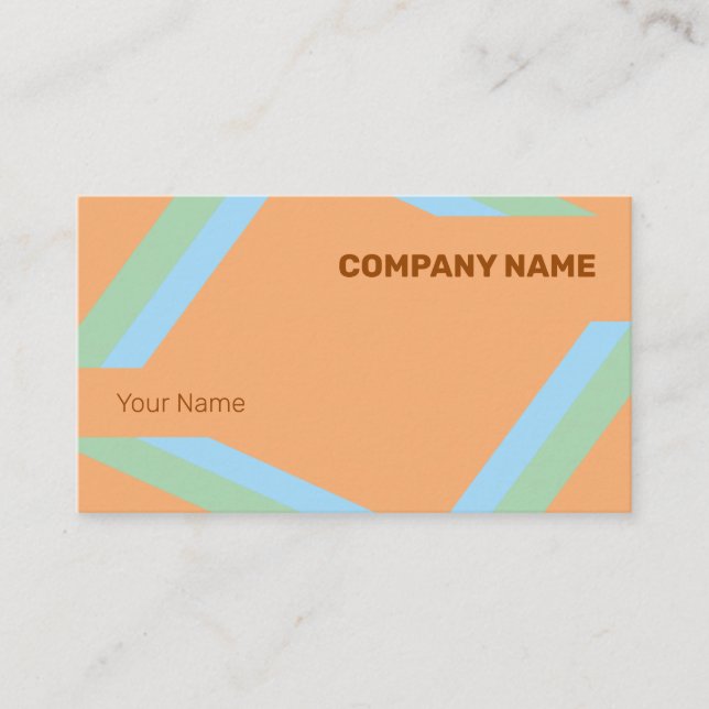 Moderate Pastel Colors Geometric Business Card (Front)