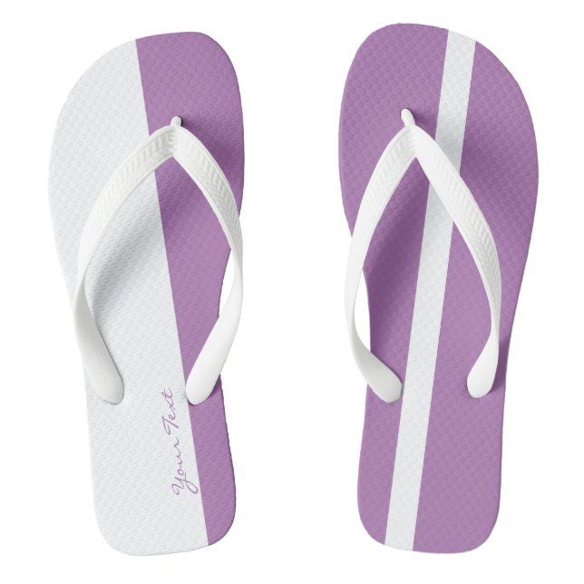 Moderate Pink Stylized Vertical Bands Flip Flops (Footbed)