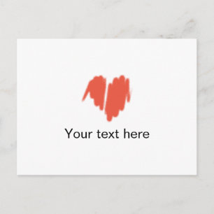 Moderate Red Graffiti Sprayed Heart Image Postcard