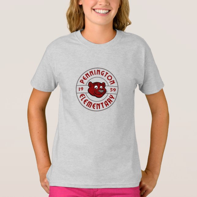 Moderate Sized Art Deco Logo in Red T-Shirt (Front)