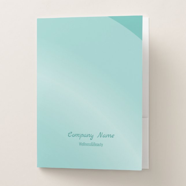 Moderate Watercolor Modern Neat Shaded Pocket Folder (Front)