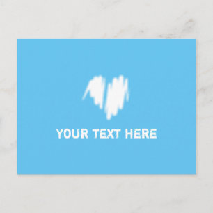 Moderate White Graffiti Sprayed Heart Image Postcard