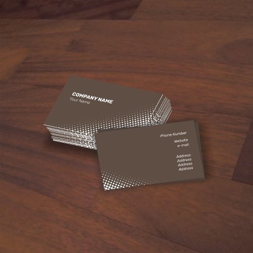 Moderate White Halftone Effect Business Card