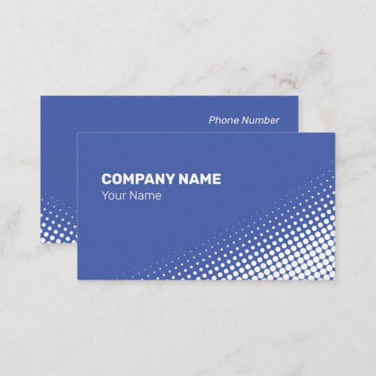 Moderate White Halftone Effect Business Card