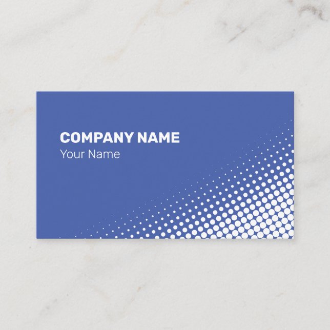 Moderate White Halftone Effect Business Card (Front)